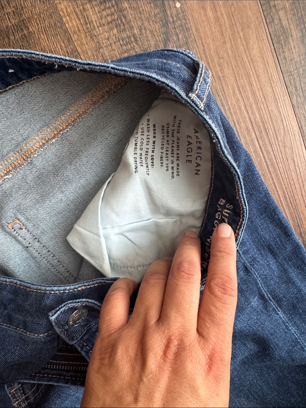 American Eagle Dark Blue wide leg - Picture 5 of 13